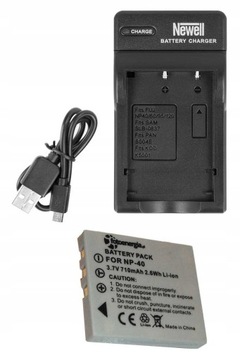 ZESTAW ładowarka USB+ akumulator do FUJI NP-40 FUJIFILM SAMSUNG SLB-0837