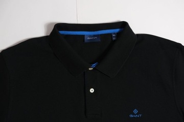 GANT__CZARNA KOSZULKA POLO LOGO__XXL