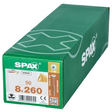 Wkręty konstrukcyjne SPAX 8x260 ciesielskie 10szt