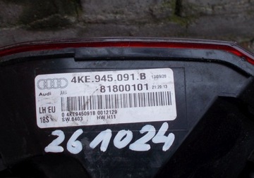 AUDI E-TRON 4KE 2018- LEVÝ ZADNÍ SVĚTLO ORIGINÁLNÍ 4KE945091B