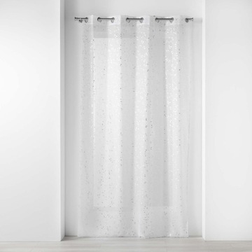 FIRANA GOTOWA NA PRZELOTKACH DO SALONU SREBRNY WZÓR FIRANKA WOAL 140x240