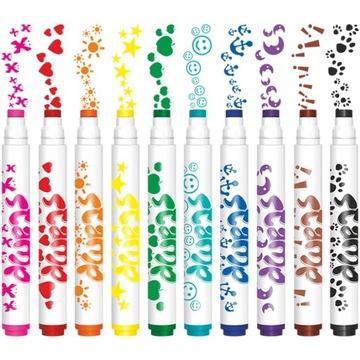 Colorino Flamastry z pieczątkami 10 szt 34623