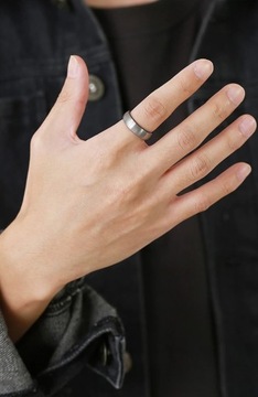 СЕРЕБРЯНОЕ МАТОВОЕ ЧЕРНОЕ КОЛЬЦО-ПЕЧАТКА ВОльфрамовое КОЛЬЦО R24