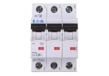 Wyłącznik nadprądowy EATON 3P 230V 400V 20A AC CLS6-C20/3-DP 270421