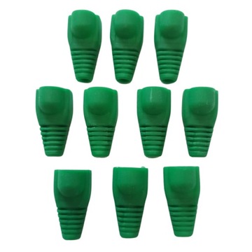 Gumowa Osłona wtyku RJ45 8p8c zielone 10 szt