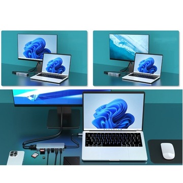 ДОК-СТАНЦИЯ HUB 7IN1 TYPE C ДЛЯ HDMI SD TF КАРТРИДЕР 100 Вт ДЛЯ НОУТБУКА
