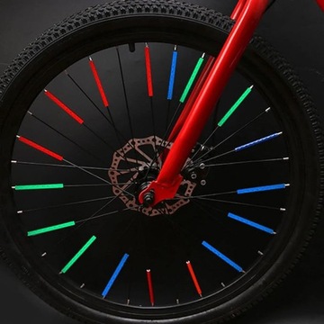 72X СВЕТООТРАЖАЮЩИЕ ЦВЕТНЫЕ ПОЛОСЫ Светоотражающие средства для велосипедных спиц ВЕЛОСИПЕД 6 ЦВЕТОВ