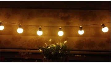 Светодиодная садовая СОЛНЕЧНАЯ ГИРЛЯНДИЯ 3,8 м, 10 шариков, веревка