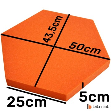 Декоративная акустическая пена шестигранная Оранжевые панели 3D комната геймера