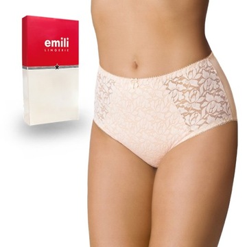 EMILI Norma Koronkowe Figi Bawełna Beżowy 3XL