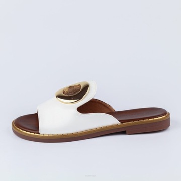 Белые женские тапочки M.Daszyński 2266-5 r37