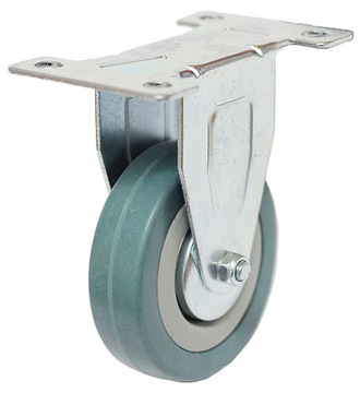 KOŁO STAŁE 100 mm SZARA GUMA KÓŁKO