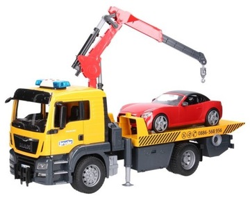 Bruder 03750 MAN TGS Laweta z autem wyścigowym