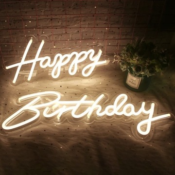 Персонализированный светодиод Neon Happy Birthday для лампы