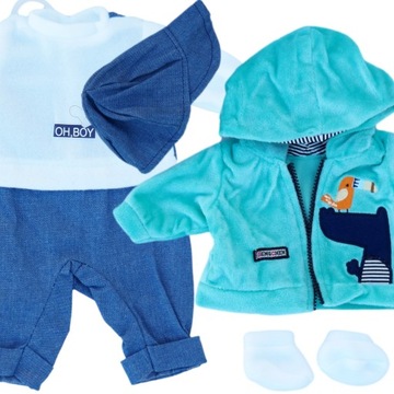 UBRANKA DLA LALEK 45 CM BOBAS BABY ŚPIOSZKI ZESTAW CIUSZKI BORN KOMPLET