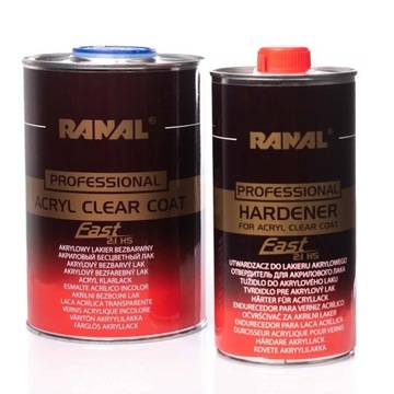 Lakier bezbarwny FAST RANAL 2:1 szybki 0,8l+0,4l