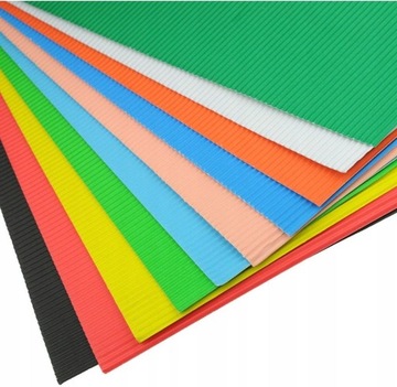 TEKTURA FALISTA A4 dekoracyjna KOLOROWA mix 10szt