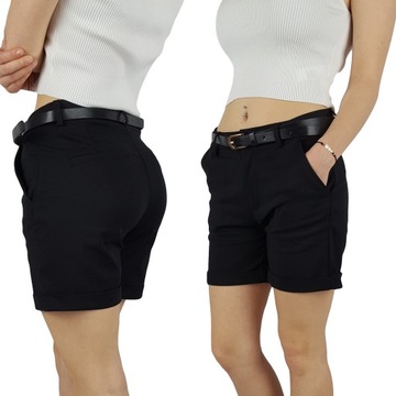 #ELEGANCKE - SPODENKI - SZORTY PASEK Plus - Size