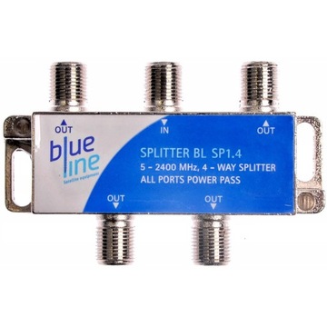 Rozgałęźnik splitter Blue Line 1/4 BL SP 1.4 5-2400 MHz