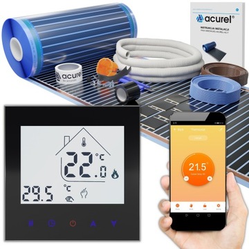 Folia grzewcza na podczerwień 220W/m² + Termostat WiFi Zestaw 9m²