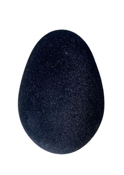JAJKO WIELKANOCNE FLOKOWANE dekoracyjne czarne 9 cm