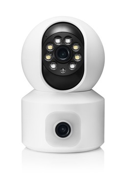 KAMERA WI-FI IP OBROTOWA DUAL PODWÓJNY OBIEKTYW 2K DETEKCJA INEOX HC-2