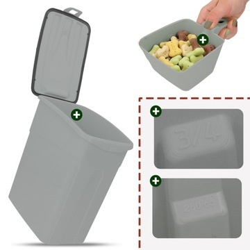 Контейнер для СУХОГО корма для собак и кошек 16л FOOD STORAGE Наполнитель со SPOVEL