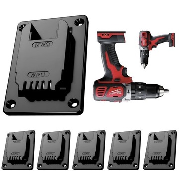 Uchwyt na narzędzia MILWAUKEE 18V/ Wieszak ścienny organizer 6 SZTUK