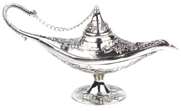 LAMPA ALLADYNA NAFTOWA OLIWNA PLATER POSREBRZANA