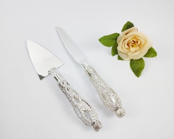Nóż / Łopatka do ciasta zestaw SILVER X436