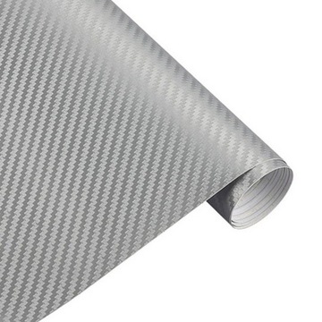 SREBRNA FOLIA CARBON OKLEINA KARBON 3D 127 x 50cm