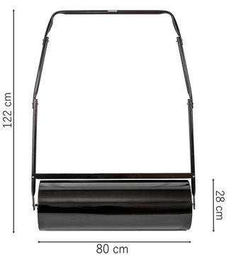 ТРАВЯНОЙ ГАЗОННЫЙ КАЛЕЦ САДОВЫЙ СТАЛЬ МЕТАЛЛ 80 СМ ОБЪЕМ 53 Л
