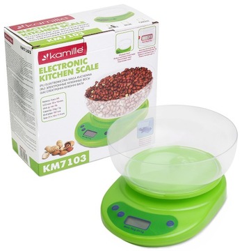 Электронные кухонные весы синего цвета Kamille