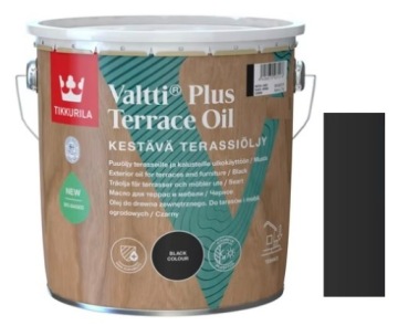 TIKKURILA VALTTI PLUS TERRACE OIL CZARNY BLACK 4.5