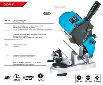 DEDRA SAS+ALL DED7087 18V Точилка для цепей
