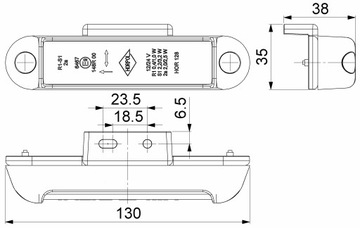 Светодиодный задний комбинированный фонарь, направление положения узкой остановки, 12/24 В, IP68 LZD 2964