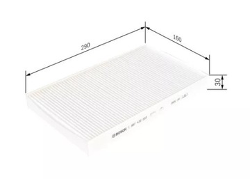 BOSCH 1 987 432 003 FILTR VENTILACE PROSTORU SPOLUJEZDCE