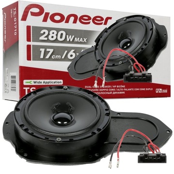 KOMPLET GŁOŚNIKI PIONEER PASSAT B6 B7 CC DYSTANSE DO DRZWI MOCNE
