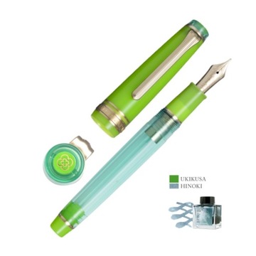 Sailor PG Slim Manyo II Grass Kpl Pióro Wieczne 14k Limit MF