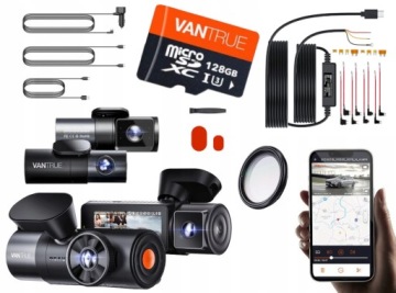 VANTRUE N5 REJESTRATOR 4CH + ACC + CPL + VANTRUE 128GB