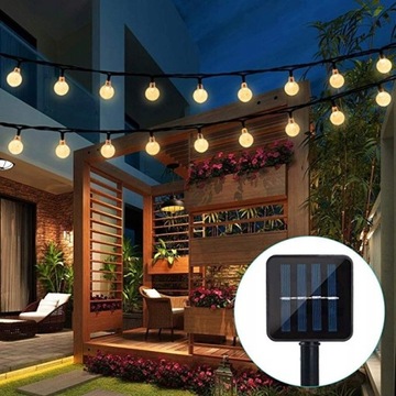 СОЛНЕЧНАЯ САДОВАЯ ГИРЛЯНДИЯ ДЛЯ БАЛКОНА 50 LED 10М