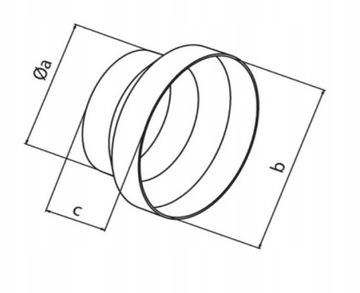 Редукция для круглых воздуховодов 125 на 100 мм.