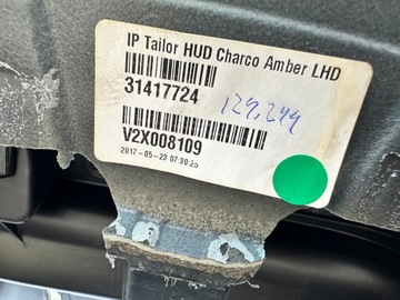 KONZOLA AIRBAG ULOŽENÍ PÁSY VOLVO XC60 II NOVÝ MODEL KŮŽE HED UP ORIGINÁLNÍ