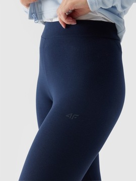 Legginsy damskie bawełniane 4F F137 getry sportowe granat 2XL