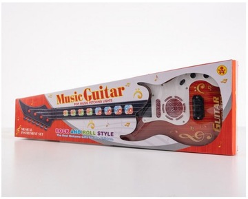 РОК-ЭЛЕКТРИЧЕСКАЯ ГИТАРА ДЛЯ ДЕТСКИХ ИГРЫ И СВЕТА