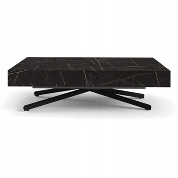 Ławostół SANNA rozkładany z regulacją wysokości 120/200x80 nogi X BLACK