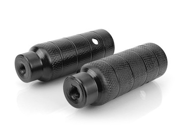 Pegi podpórki do roweru BMX -110 mm x 38 mm - gwint 3/8 - czarne