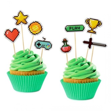 GAME ON пиксели GAME BIRTHDAY бумажные стаканчики, 6 шт.