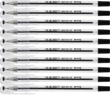 Długopis biurowy MemoBe 0.7mm czarny x10