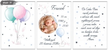 Метрика с фото 3 плакаты молитва A4